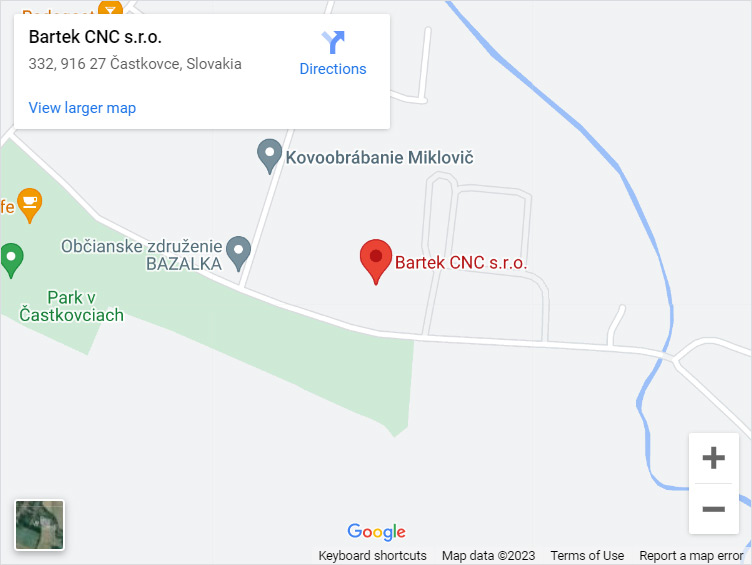 Map Bartek CNC, Slovakia